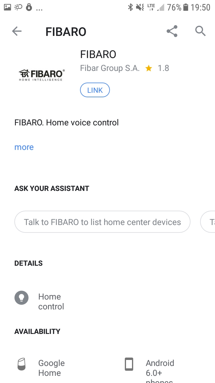 Google clearance assistant fibaro